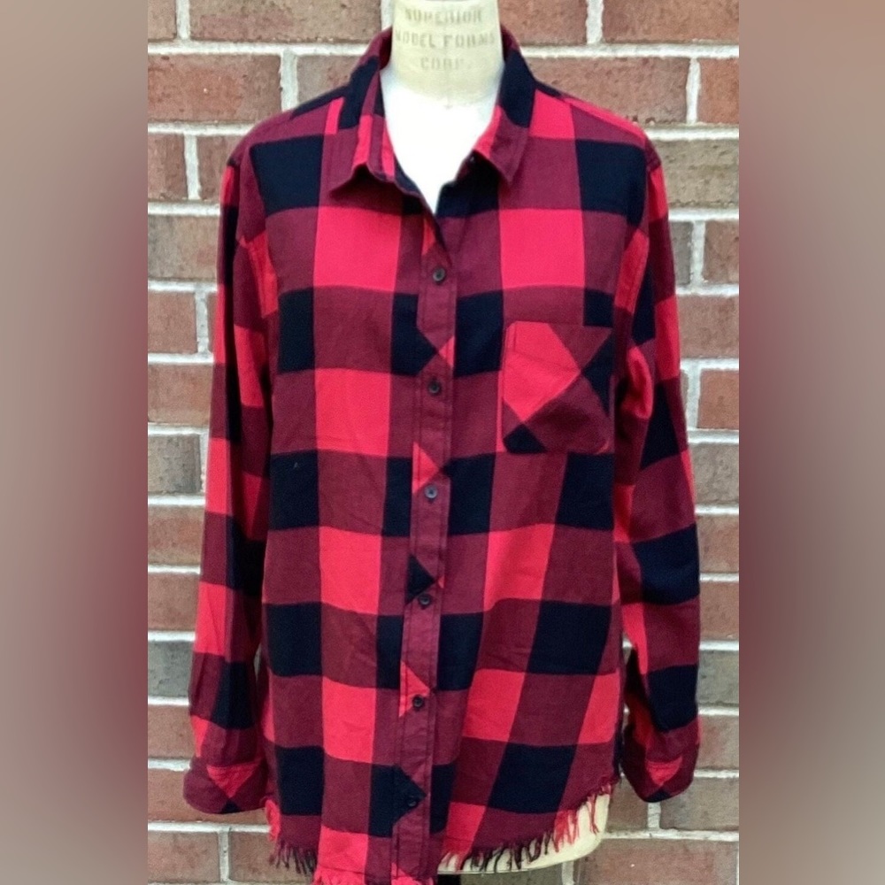 Beach Lunch Lounge Flannel with Frayed Hem size Xl